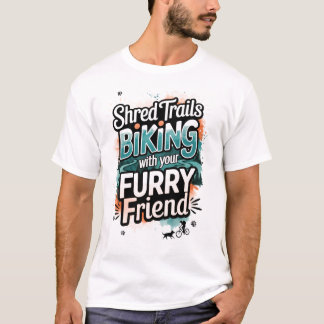 Camiseta Passeio de Mountain Bike com Amigo Peludo