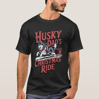 Camiseta Passeio de Natal do Papai Husky Festa Divertida de