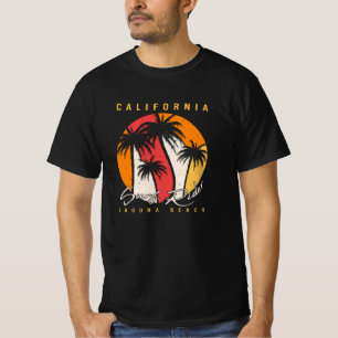 Camiseta Passeio de Surf na Califórnia Laguna Beach Retro P