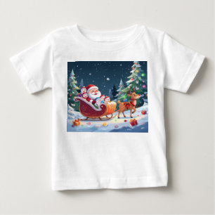 Camiseta Passeio de Trenó de Natal Aventura de Natal