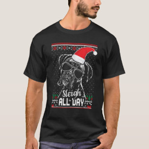 Camiseta Passeio de Trenó o Dia Todo Boxer Engraçado Natal 