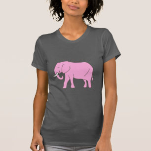 Camiseta Passeio do elefante cor-de-rosa de bebê