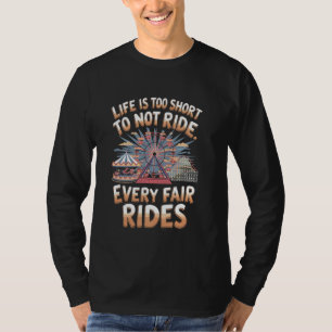 Camiseta Passeio em Todos os Brinquedos de Feira Carrossel 