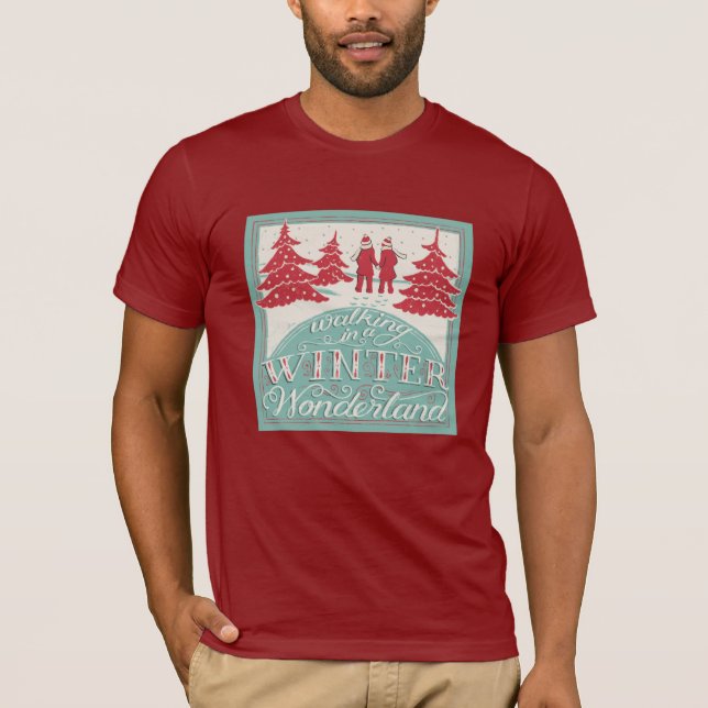 Camiseta Passeio em um país das maravilhas do inverno (Frente)