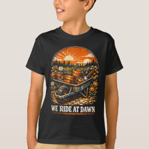 Camiseta Passeio engraçado de carrinho de mão de jardinagem