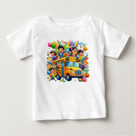 Camiseta Passeio Escolar Alegre: Aventura no Ônibus Escolar