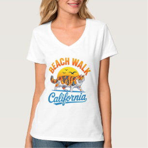 Camiseta Passeio na Praia de Gatos de Verão - Presente Cali