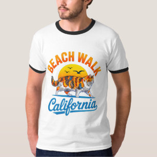Camiseta Passeio na Praia de Gatos de Verão - Presente para