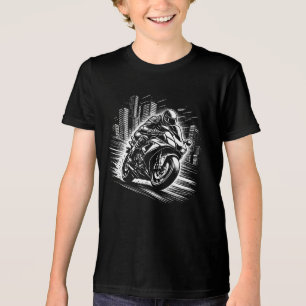 Camiseta Passeio Noturno de Moto Esportiva pelas Ruas da Ci