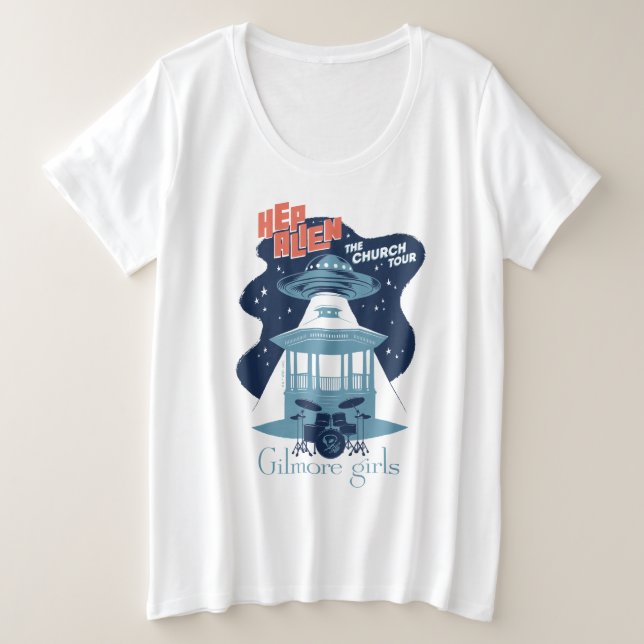 Camiseta Passeio pela Igreja da Alienígena Gilmore Girls He (Frente do Design)