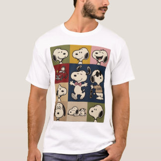 Camiseta Passeio pelas Eras do Snoopy Retro, design de Clip
