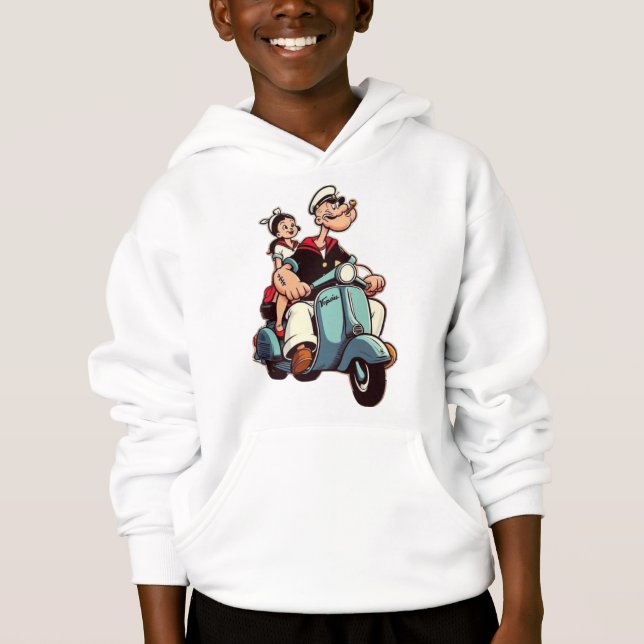 Camiseta Passeio Retro do Popeye (Frente)