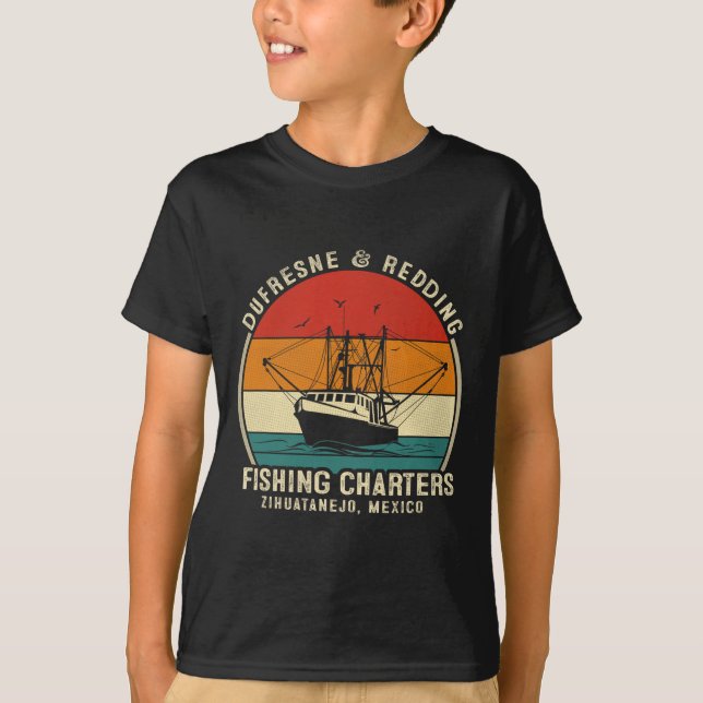 Camiseta Passeios de Pesca Dufresne e Redding - Barco Antig (Frente)