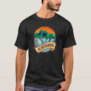 Camiseta Passeios pela Cachoeira Gljufrabui Islândia Viagen