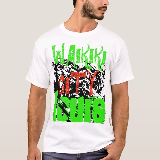 CAMISETA PASSEIOS PELA CIDADE DE WAIKIKI (Frente)