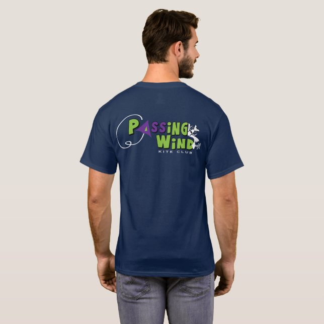Camiseta PASSING WIND T-SHIRT. Kite Flyer Profissional T (Parte Traseira Completa)