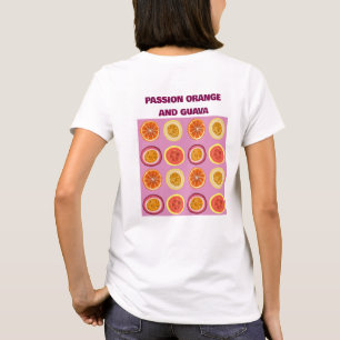 Camiseta Passion Orange Guava Fruta Tropical Havaiana