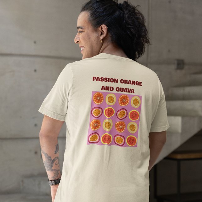 Camiseta Passion Orange Guava Hawaiian Tropical Fruit  (Criador carregado)