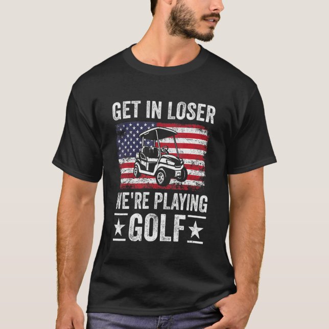 Camiseta Passionate Golf Cart Driver Golfer Golf Player  Go (Frente)