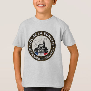 Camiseta Passo comum de la Bonette francês Alpes motobike