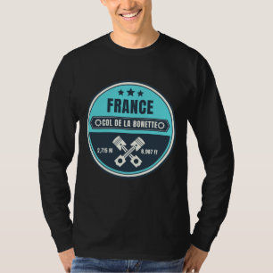 Camiseta Passo comum de la Bonette francês Alpes motobike