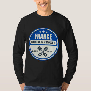 Camiseta Passo comum de la Cayolle francês Alpes motobike