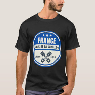 Camiseta Passo comum de la Cayolle francês Alpes motobike
