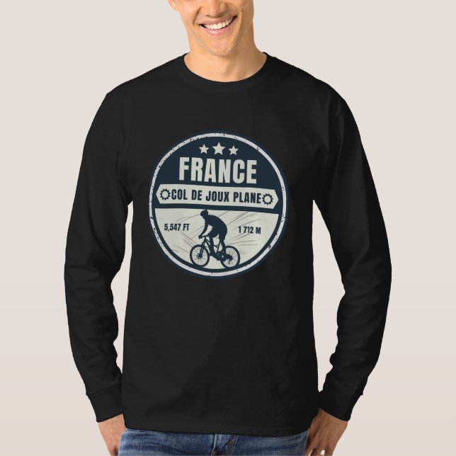 Camiseta Passo de bicicleta Col de Joux Plane french Alpes (Frente)