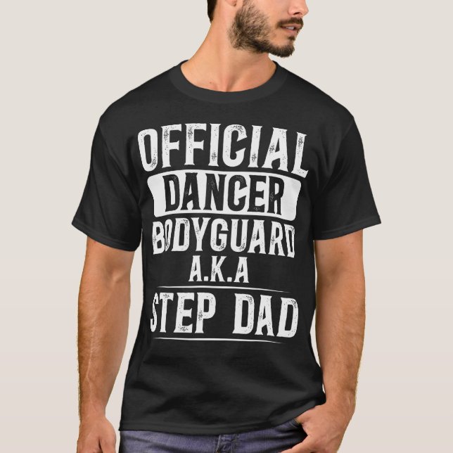 Camiseta Passo de Dança Engraçado do Padrasto de um Dançari (Frente)