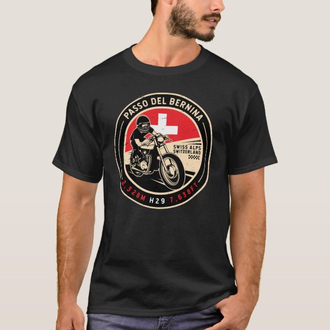 Camiseta Passo del Bernina | SUIÇA | Motociclos (Frente)