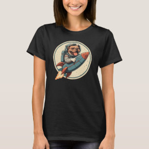 Camiseta Passo do foguete Astronauta Inglês - Retroespacial
