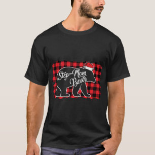 Camiseta Passo Natal Mamãe Ursa Xadrez Vermelha de Natal Bu