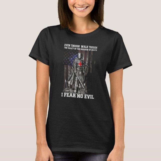 Camiseta Passo Pelo Vale Da Morte Eu Receio Não E (Frente)