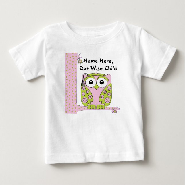 Camiseta Passover Baby Pink/Green Shirt "The Wise Child" (Frente)
