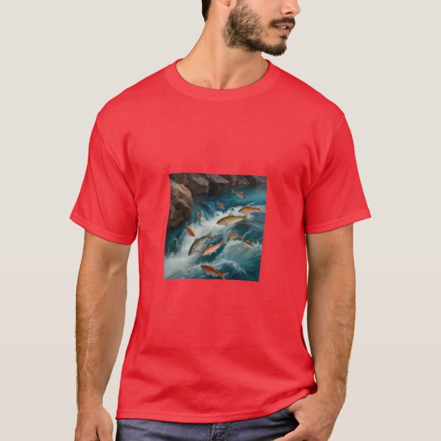 Camiseta Pasta de Flores de Água de Peixes (Frente)