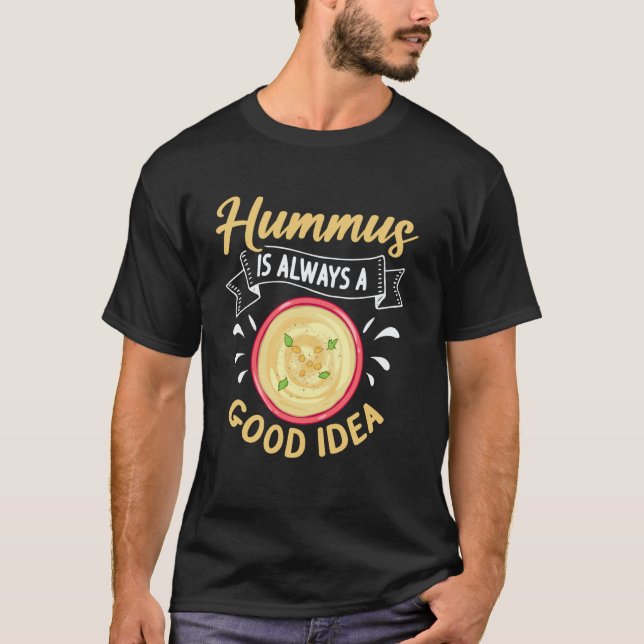 Camiseta Pasta de Hummus Comida Árabe Receita Vegana 1 (Frente)