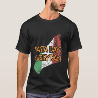 Camiseta Pasta Dia todo Engraçado Humor Italiano Itália Ita