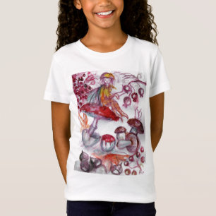 Camiseta PASTA MÁGICA DA Fantasia do Floral Branco Vermelh