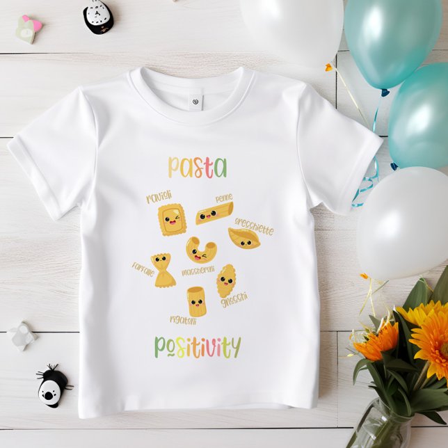 Camiseta Pasta Positividade | Meninos Comidas italianos bon (Criador carregado)
