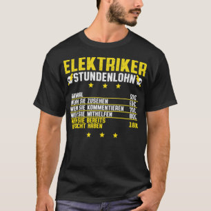Camiseta Pastas de animais de salário horário elétrico