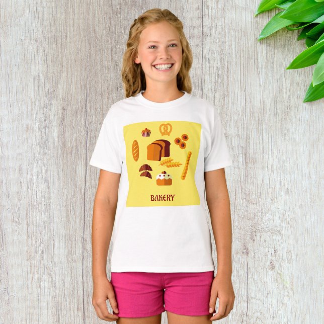 Camiseta Pastas para pães e doces (Criador carregado)