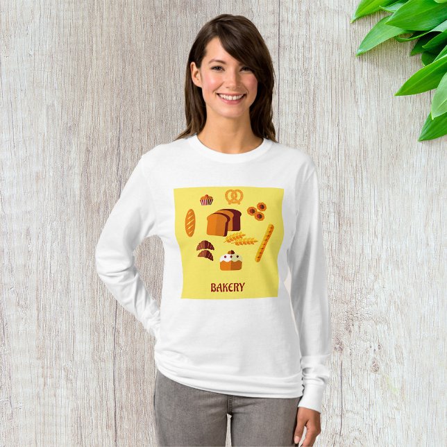 Camiseta Pastas para pães e doces (Criador carregado)