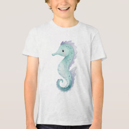 Camiseta Pastel Baby Seahorse Watercolor