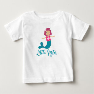 Camiseta Pastel Bonito Sis Seashell Mermaid Princesa