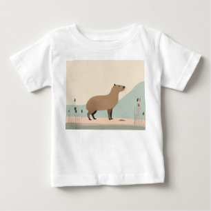 Camiseta Pastel Capybara Baby Tee