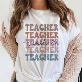 Camiseta Pastel de Professora Trendy Bonito