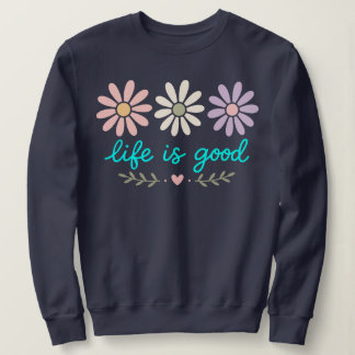Camiseta Pastel Flor de Margarida, A Vida é Boa Flor, Boho 