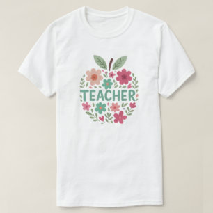 Camiseta Pastel Floral Apple Design