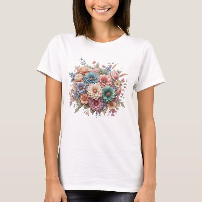 Camiseta Pastel Garden Bliss (Frente)