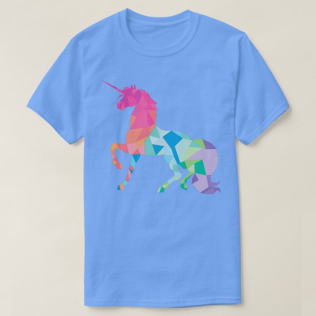 Camiseta Pastel Geométrico Unicorn (Frente do Design)